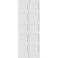 Codel Doors 24" x 80" Primed 5-Panel Equal Panel Shaker Bifold Door and Hardware 2068pri8405BF